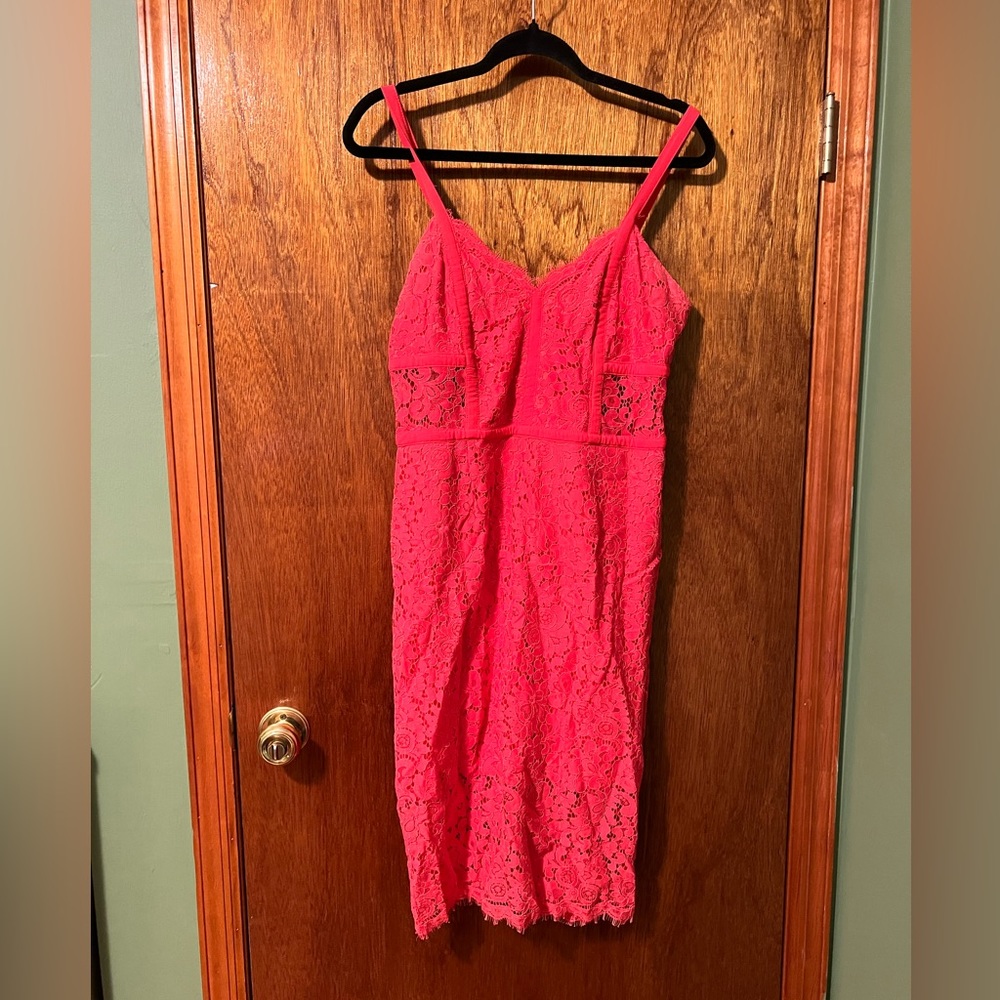Express- Red Orange Lace dress